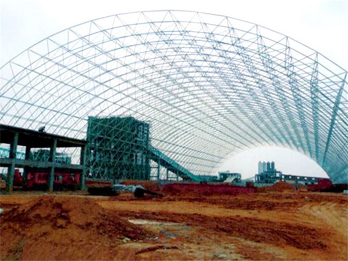 滁州广西白色电厂干煤棚网架加工